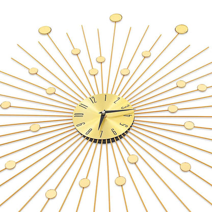 283862 vidaXL Wall Clock Metal 70 cm Golden - Gold - 70 x 70 cm