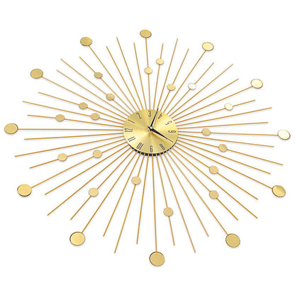 283862 vidaXL Wall Clock Metal 70 cm Golden - Gold - 70 x 70 cm