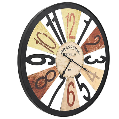 283863 vidaXL Wall Clock Metal 60 cm Multicolour - 60 x 60 cm