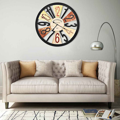 283863 vidaXL Wall Clock Metal 60 cm Multicolour - 60 x 60 cm