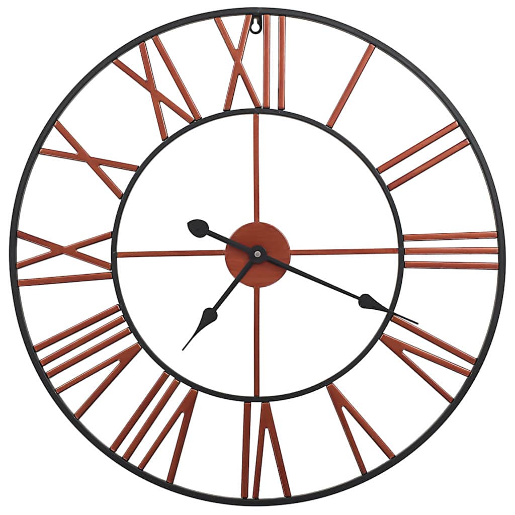283864 vidaXL Wall Clock Metal 58 cm Red - 58 x 58 cm