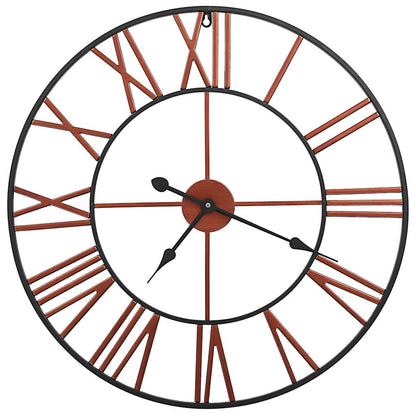 283864 vidaXL Wall Clock Metal 58 cm Red - 58 x 58 cm