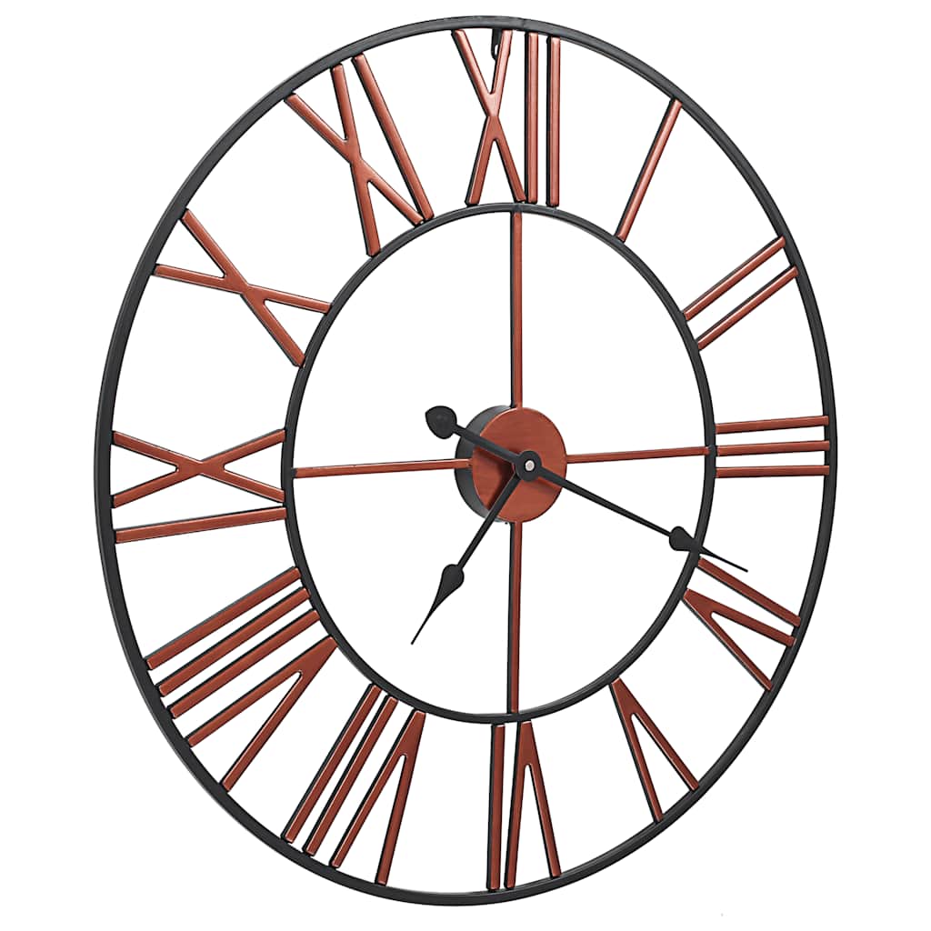 283864 vidaXL Wall Clock Metal 58 cm Red - 58 x 58 cm