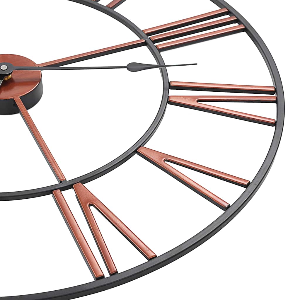 283864 vidaXL Wall Clock Metal 58 cm Red - 58 x 58 cm