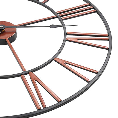 283864 vidaXL Wall Clock Metal 58 cm Red - 58 x 58 cm
