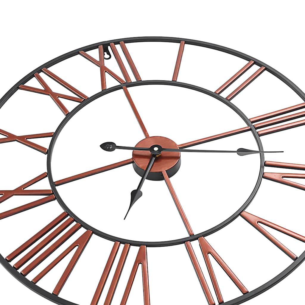 283864 vidaXL Wall Clock Metal 58 cm Red - 58 x 58 cm
