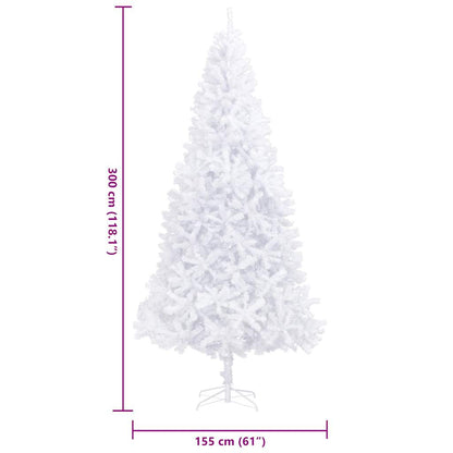 vidaXL Artificial Christmas Tree 300 cm White - 300 x 155 cm