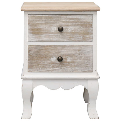vidaXL Bedside Cabinets 2 pcs 35x30x50 cm Paulownia Wood - White