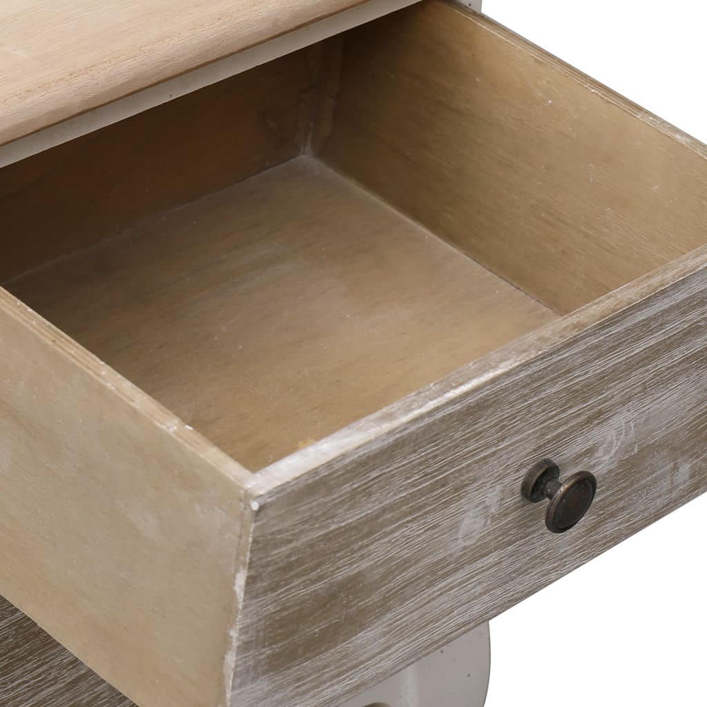 vidaXL Bedside Cabinets 2 pcs 35x30x50 cm Paulownia Wood - White