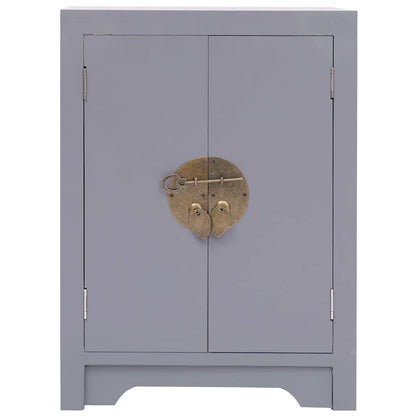 vidaXL Bedside Cabinet Grey 38x28x52 cm Paulownia Wood