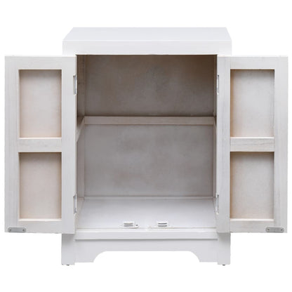 vidaXL Bedside Cabinet White 38x28x52 cm Paulownia Wood