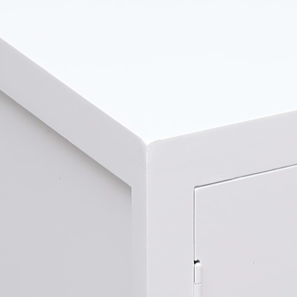 vidaXL Bedside Cabinet White 38x28x52 cm Paulownia Wood