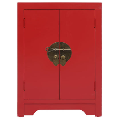 vidaXL Bedside Cabinet Red 38x28x52 cm Paulownia Wood