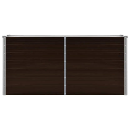 vidaXL Garden Raised Bed Brown 160x40x77 cm Galvanised Steel