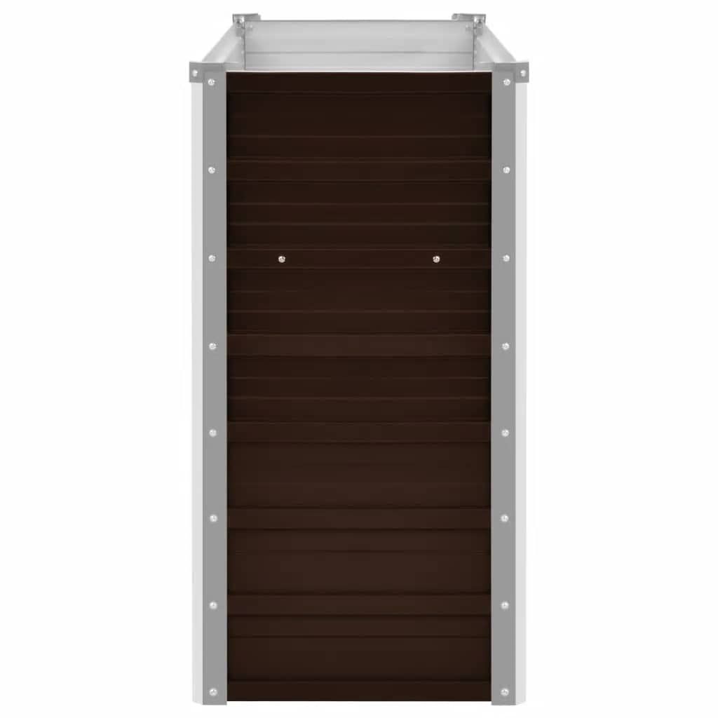 vidaXL Garden Raised Bed Brown 160x40x77 cm Galvanised Steel