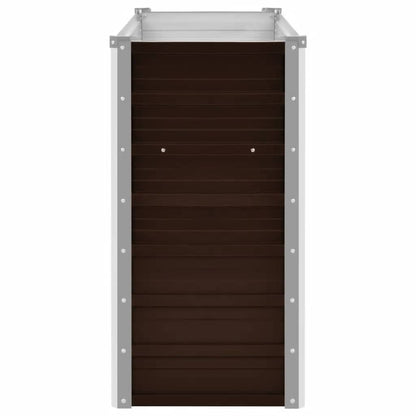 vidaXL Garden Raised Bed Brown 160x40x77 cm Galvanised Steel