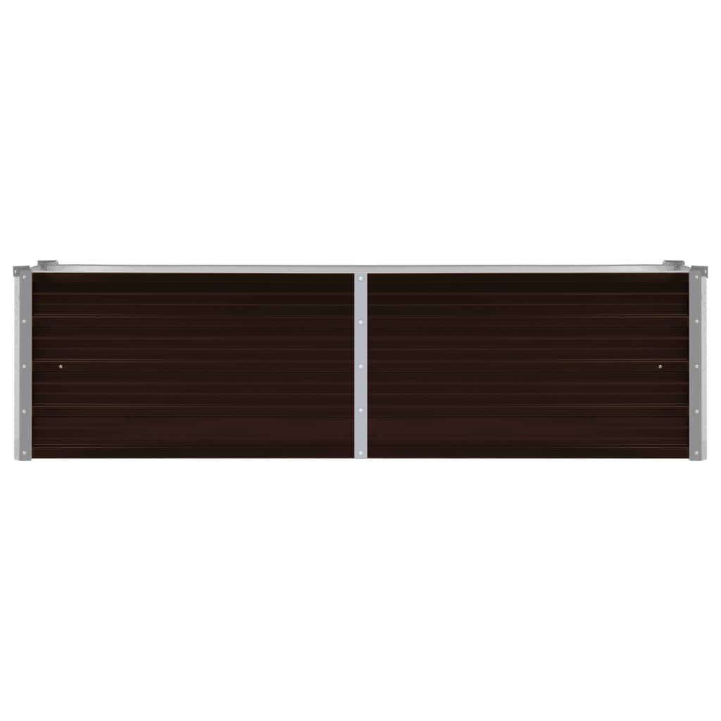 vidaXL Garden Raised Bed Brown 160x40x45 cm Galvanised Steel