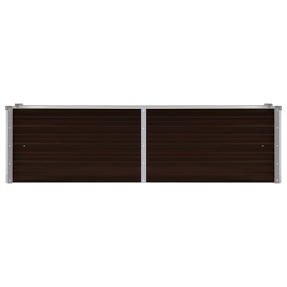 vidaXL Garden Raised Bed Brown 160x40x45 cm Galvanised Steel