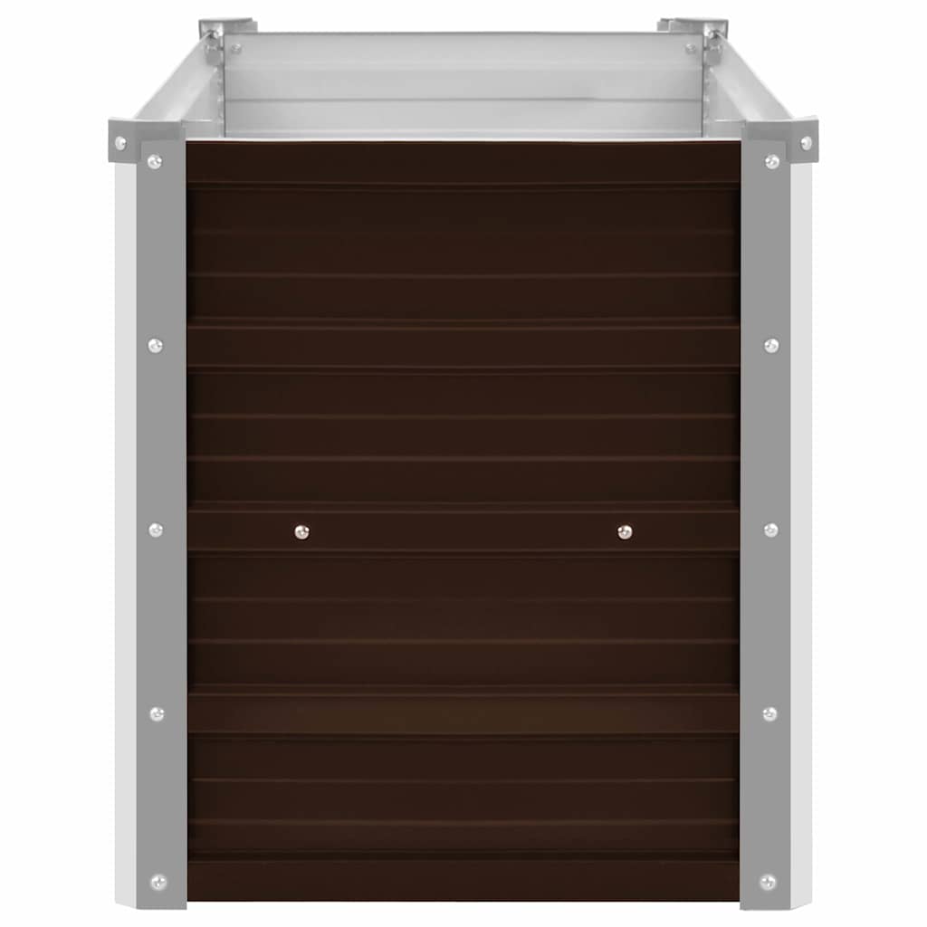vidaXL Garden Raised Bed Brown 160x40x45 cm Galvanised Steel