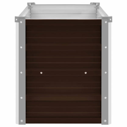 vidaXL Garden Raised Bed Brown 160x40x45 cm Galvanised Steel