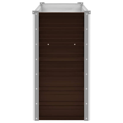 vidaXL Garden Raised Bed Brown 100x40x77 cm Galvanised Steel