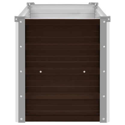 vidaXL Garden Raised Bed Brown 100x40x45 cm Galvanised Steel