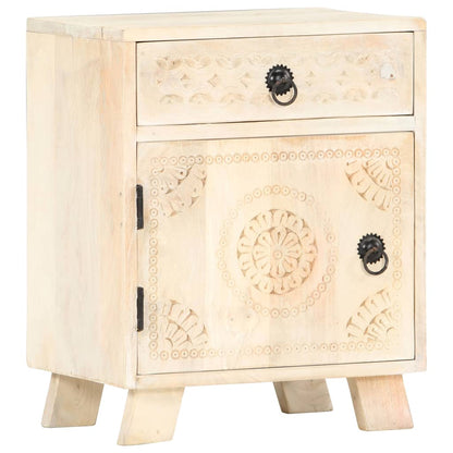 vidaXL Bedside Cabinet 40x30x50 cm Solid Mango Wood - Brown - 60328
