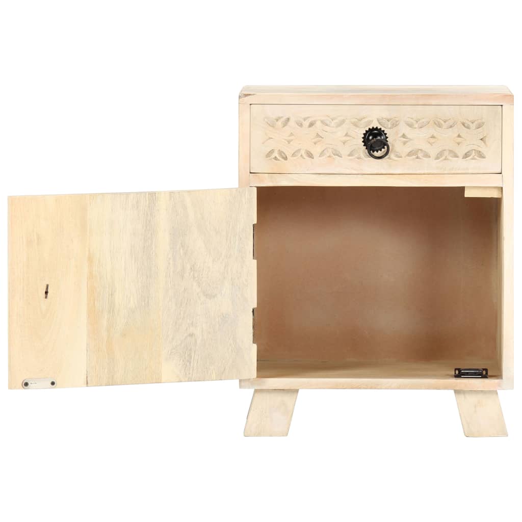 vidaXL Bedside Cabinet 40x30x50 cm Solid Mango Wood - Brown - 60328