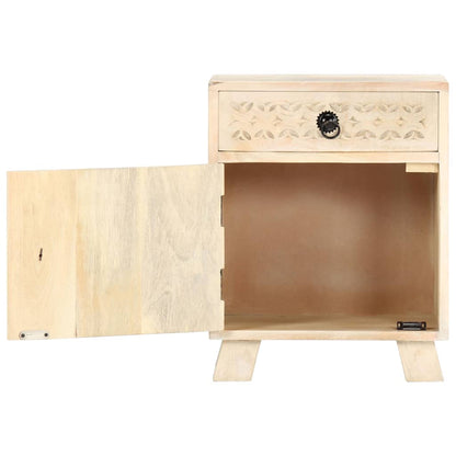 vidaXL Bedside Cabinet 40x30x50 cm Solid Mango Wood - Brown - 60328