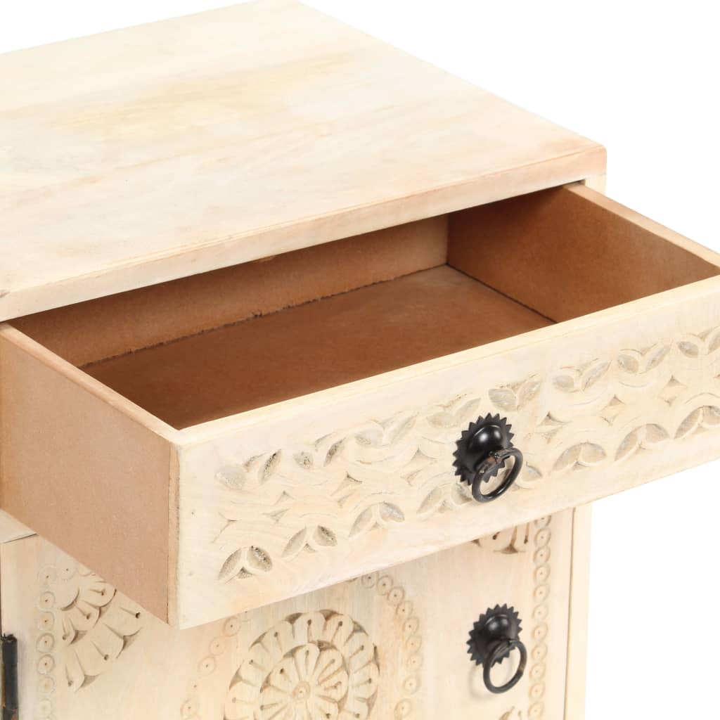vidaXL Bedside Cabinet 40x30x50 cm Solid Mango Wood - Brown - 60328