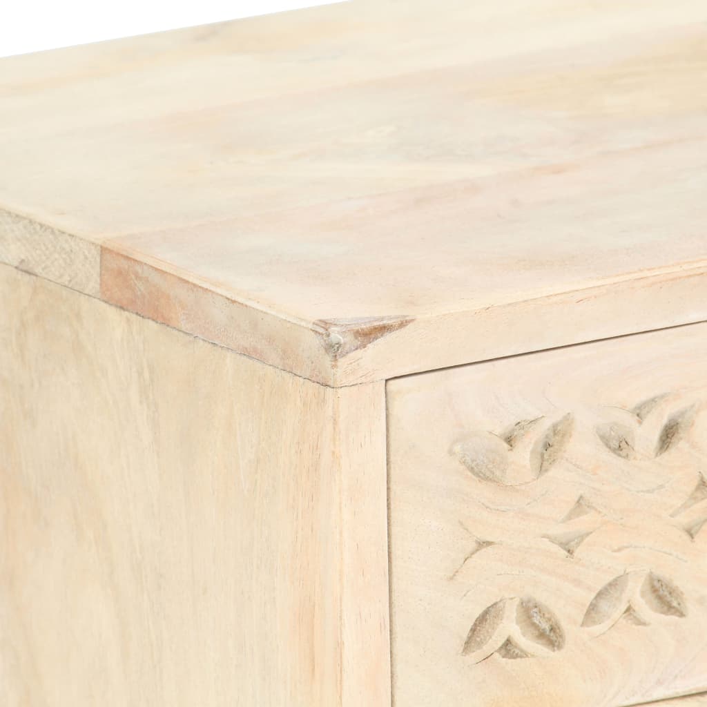 vidaXL Bedside Cabinet 40x30x50 cm Solid Mango Wood - Brown - 60328
