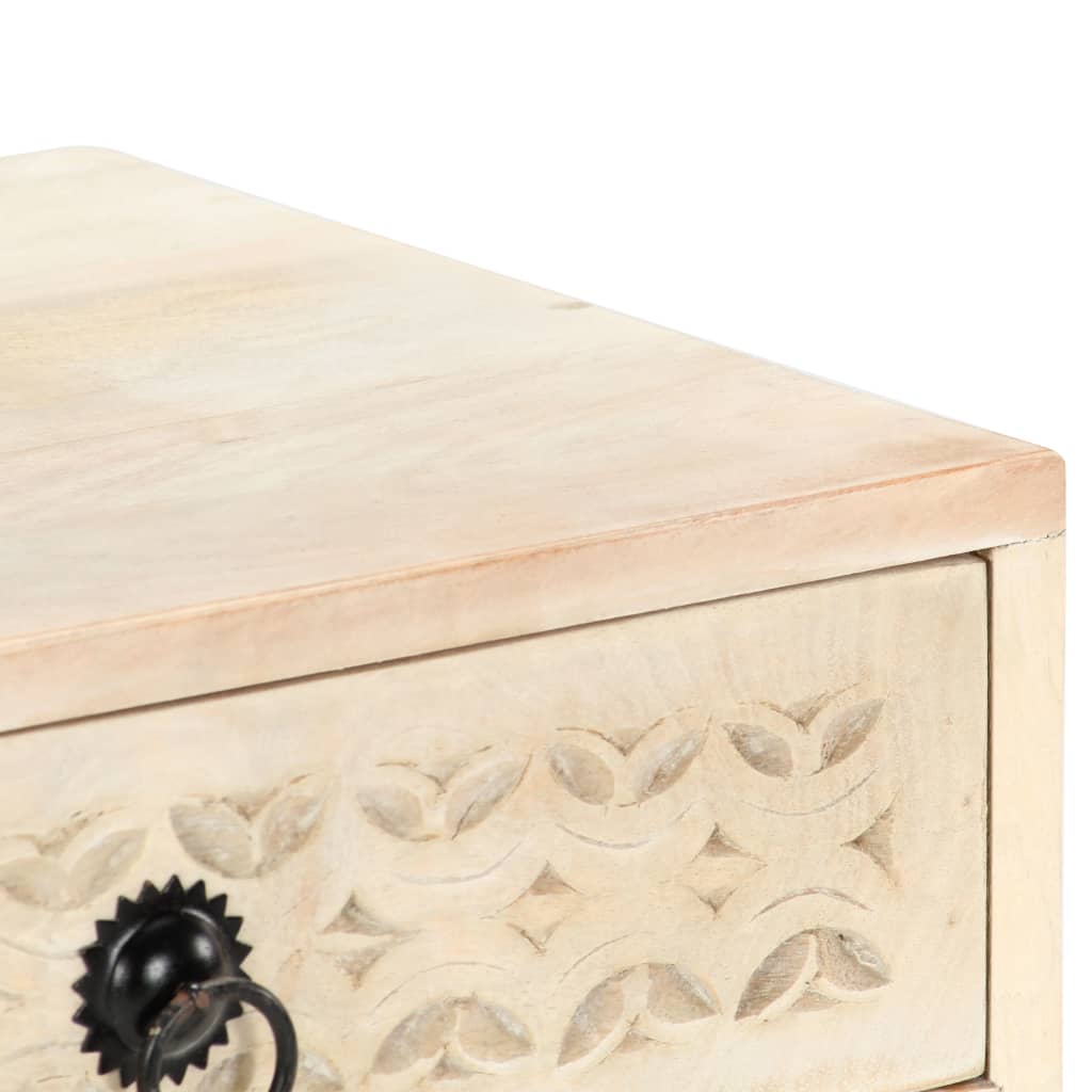 vidaXL Bedside Cabinet 40x30x50 cm Solid Mango Wood - Brown - 60328