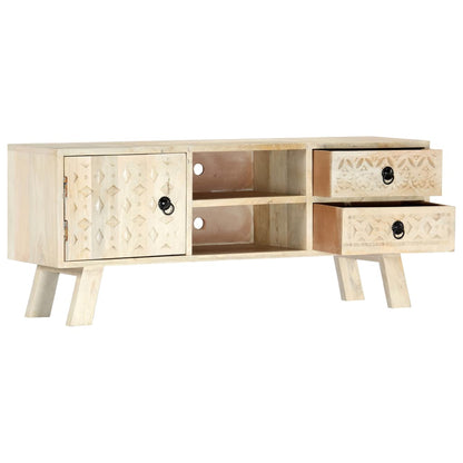 vidaXL TV Cabinet 110x30x44 cm Solid Mango Wood - Beige