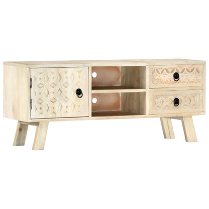 vidaXL TV Cabinet 110x30x44 cm Solid Mango Wood - Beige