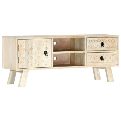 vidaXL TV Cabinet 110x30x44 cm Solid Mango Wood - Beige