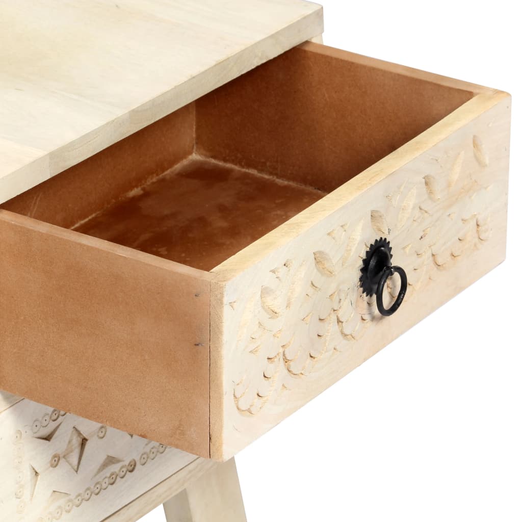 vidaXL TV Cabinet 110x30x44 cm Solid Mango Wood - Beige