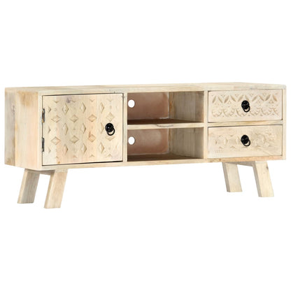 vidaXL TV Cabinet 110x30x44 cm Solid Mango Wood - Beige