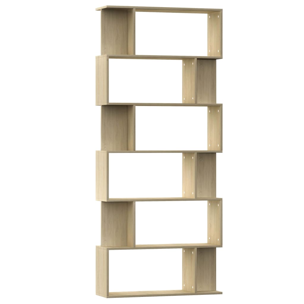 vidaXL Book Cabinet/Room Divider Sonoma Oak 80x24x192 cm Engineered Wood - Brown