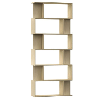 vidaXL Book Cabinet/Room Divider Sonoma Oak 80x24x192 cm Engineered Wood - Brown