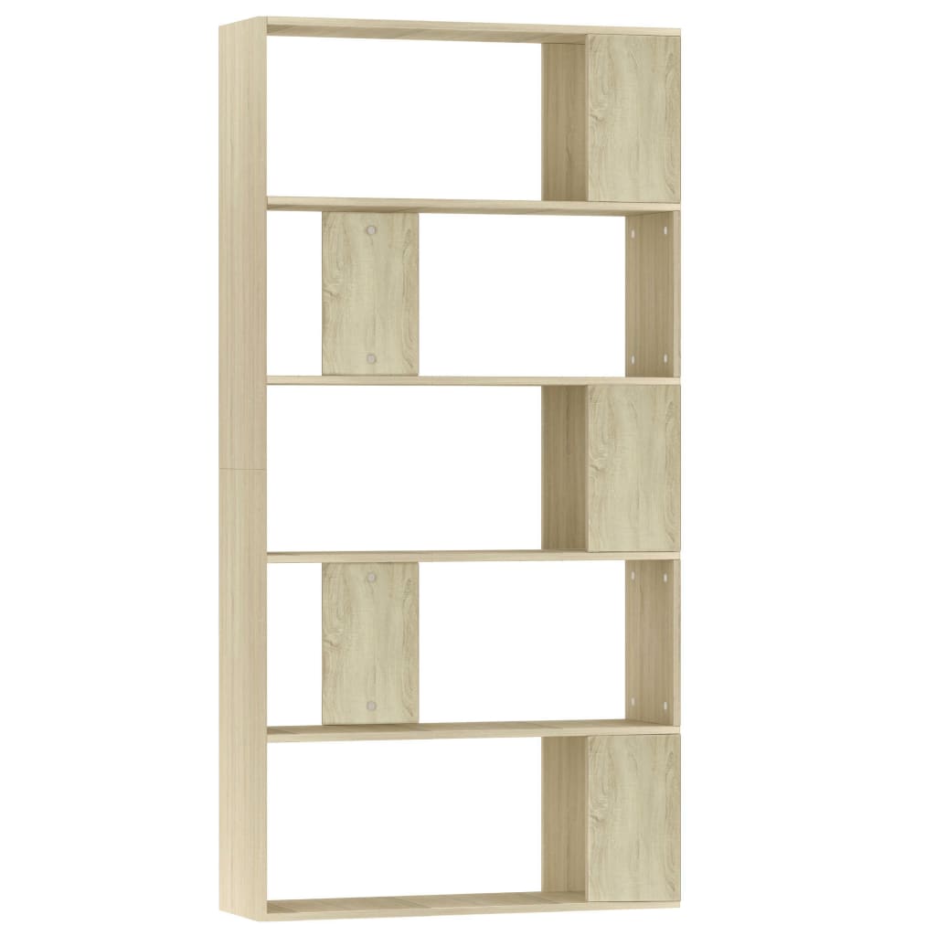 vidaXL Book Cabinet/Room Divider Sonoma Oak 80x24x159 cm Engineered Wood - Brown