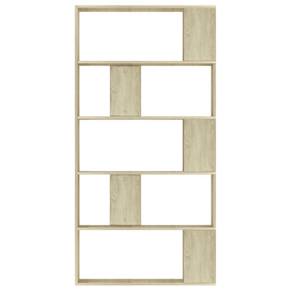 vidaXL Book Cabinet/Room Divider Sonoma Oak 80x24x159 cm Engineered Wood - Brown
