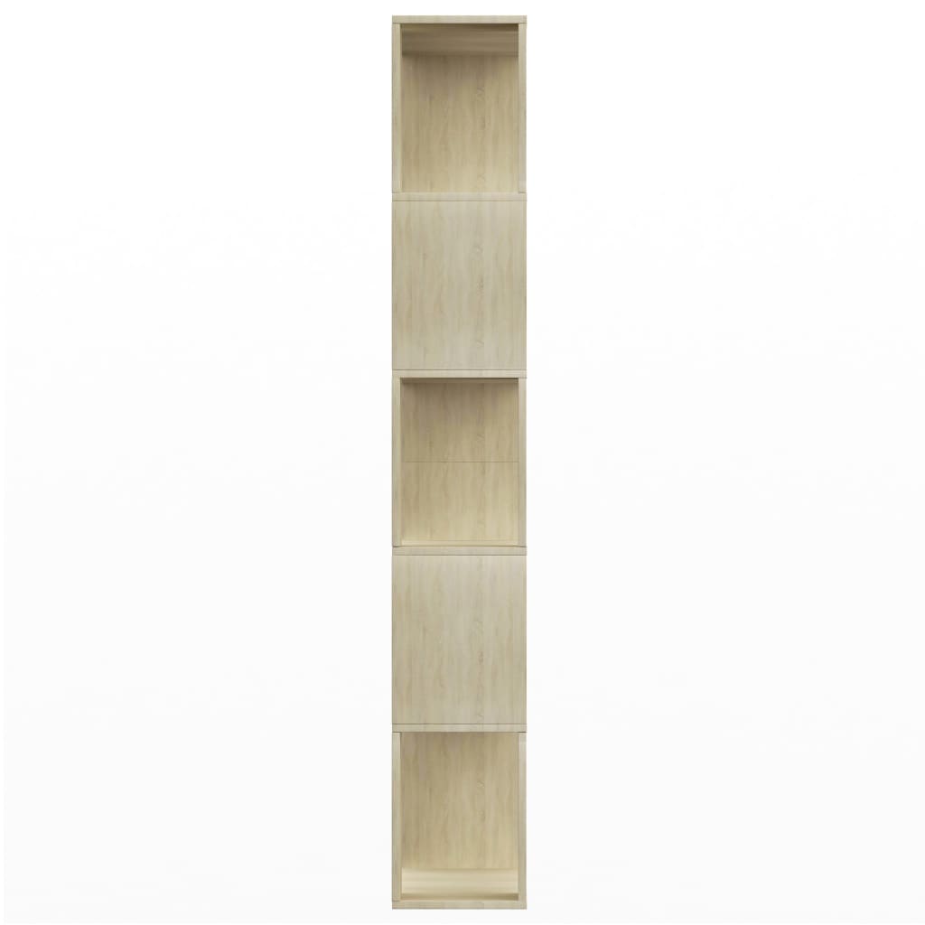 vidaXL Book Cabinet/Room Divider Sonoma Oak 80x24x159 cm Engineered Wood - Brown