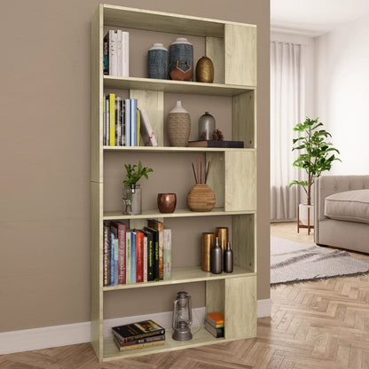vidaXL Book Cabinet/Room Divider Sonoma Oak 80x24x159 cm Engineered Wood - Brown