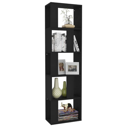 vidaXL Book Cabinet/Room Divider Black 45x24x159 cm Engineered Wood