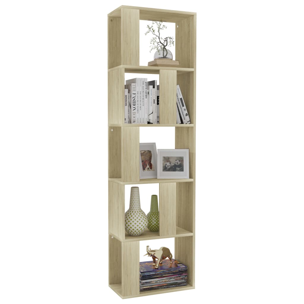 vidaXL Book Cabinet/Room Divider Sonoma Oak 45x24x159 cm Engineered Wood - Brown