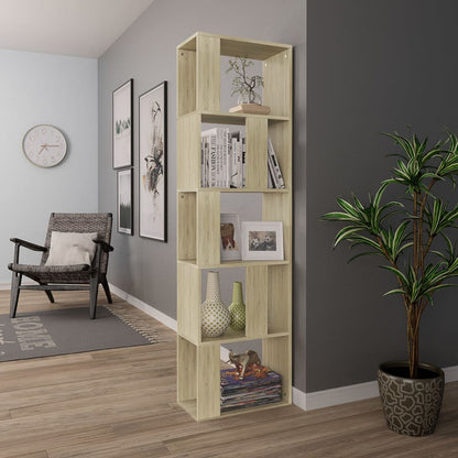 vidaXL Book Cabinet/Room Divider Sonoma Oak 45x24x159 cm Engineered Wood - Brown
