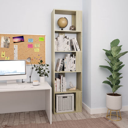 vidaXL Book Cabinet/Room Divider Sonoma Oak 45x24x159 cm Engineered Wood - Brown