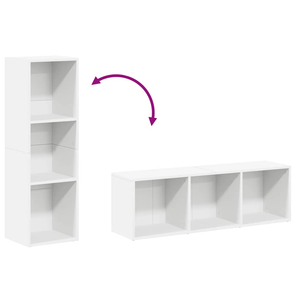 vidaXL Book Cabinet/TV Cabinet White 36x30x114 cm Engineered Wood