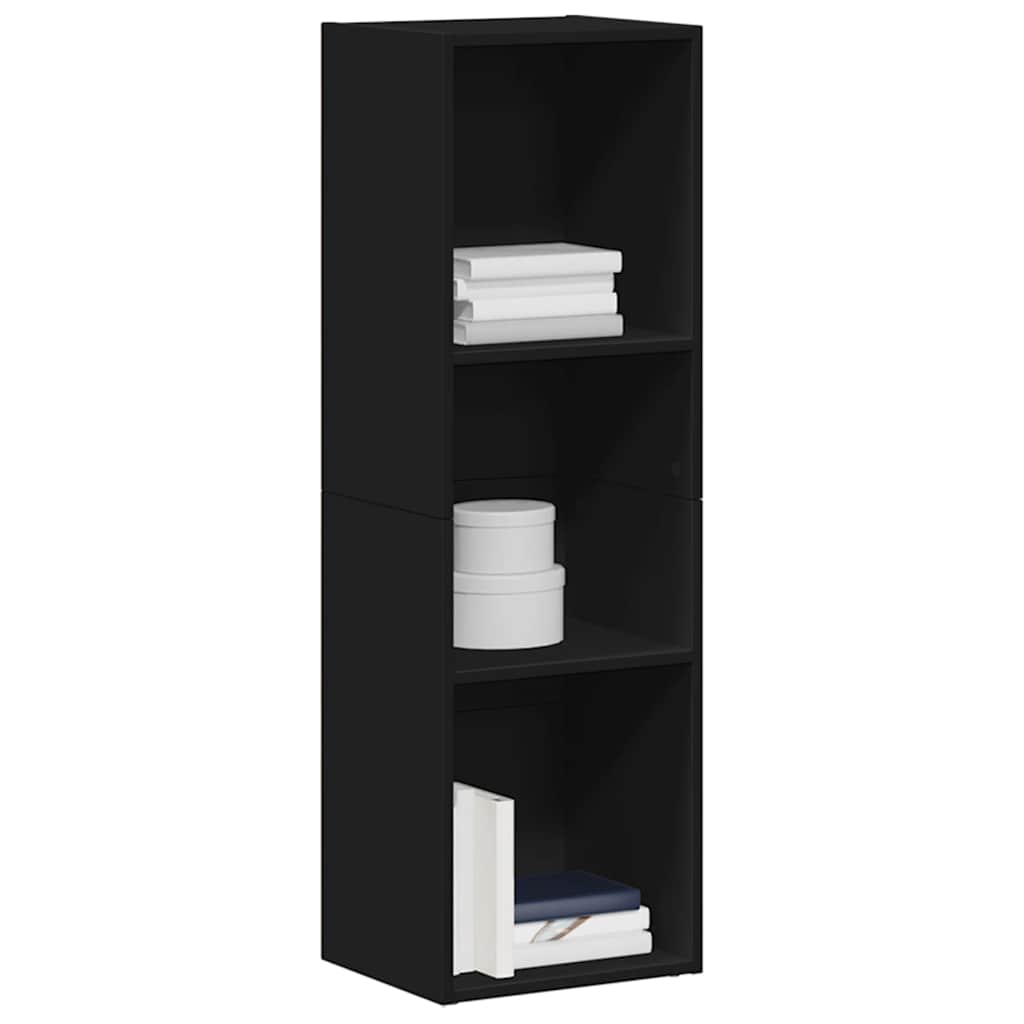 vidaXL Book Cabinet/TV Cabinet Black 36x30x114 cm Engineered Wood