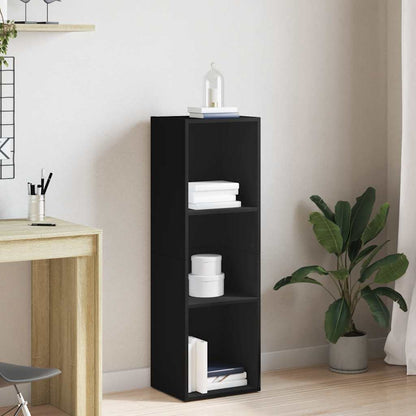vidaXL Book Cabinet/TV Cabinet Black 36x30x114 cm Engineered Wood